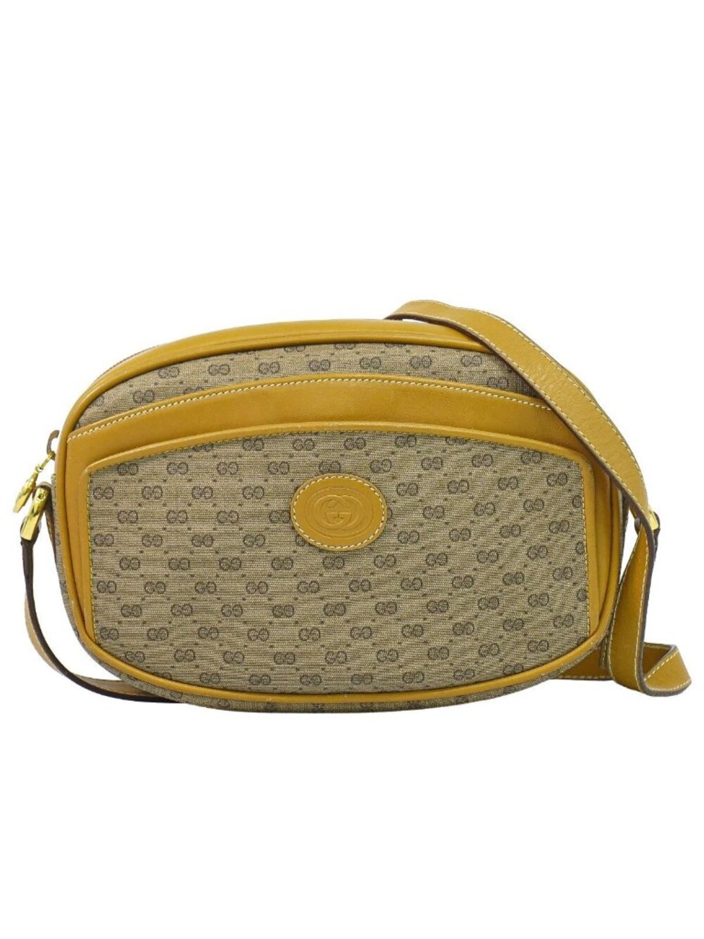 Gucci Vintage Micro GG Shoulder Bag Pochette Beige